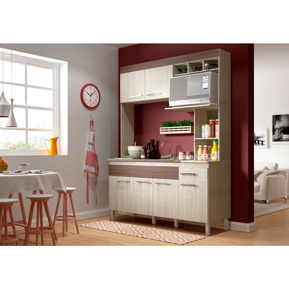 Cozinha Compacta Decibal New Verona 6 Portas 1 Gaveta Cv6010 Cozinha Compacta Decibal New Verona 6 Portas 1 Gaveta Cv6010