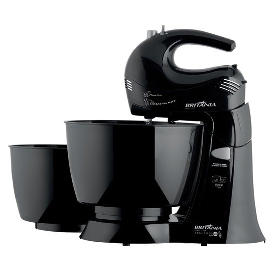Batedeira Britânia Bellagio Maxx Neve, 4 Velocidades + Pulsar, 350W, Preta