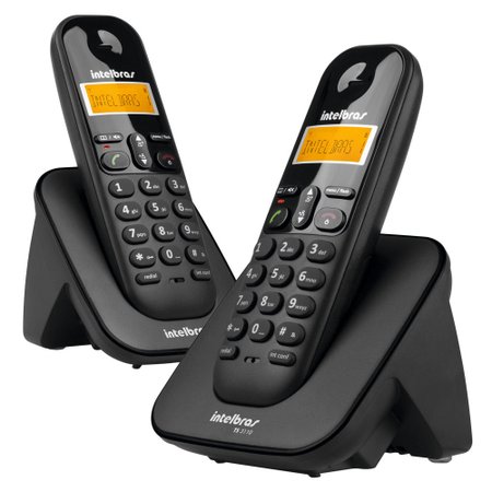 Telefone sem Fio Digital com Ramal Intelbras Preto - TS3112
