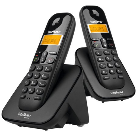Telefone sem Fio Digital com Ramal Intelbras Preto - TS3112