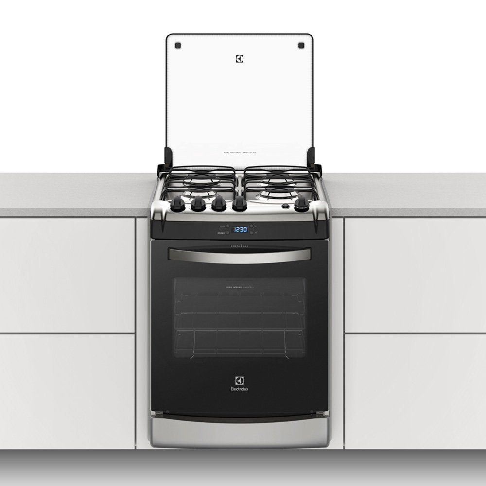 Fogão a Gás de Embutir Electrolux, 4 Bocas, Timer Digital, Relógio