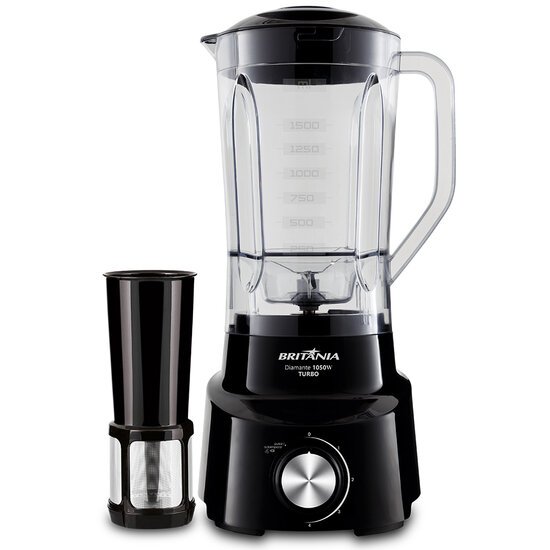 Liquidificador Britânia Diamante Turbo, 2,6 Litros, 1050W, Preto