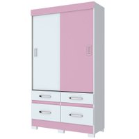 Guarda-Roupa / Roupeiro Henn, 2 Portas de Correr, 4 Gavetas - B25