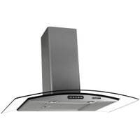 Coifa de Parede Fogatti, 80 cm, Vidro Curvo, Duto Slim, Prata - CVC80