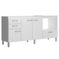 Balcão Multiuso Decibal, 3 Portas, 3 Gavetas - BM02