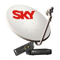 Kit Antena 60 cm + Receptor Sky Pré Pago Flex HD