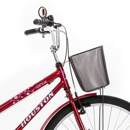 Bicicleta Houston Onix Vb Aro 26 V Brake Quadro Aco Carbono