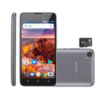 Smartphone Multilaser MS50L 8GB + Cartao SD 32GB, Cinza - P9090