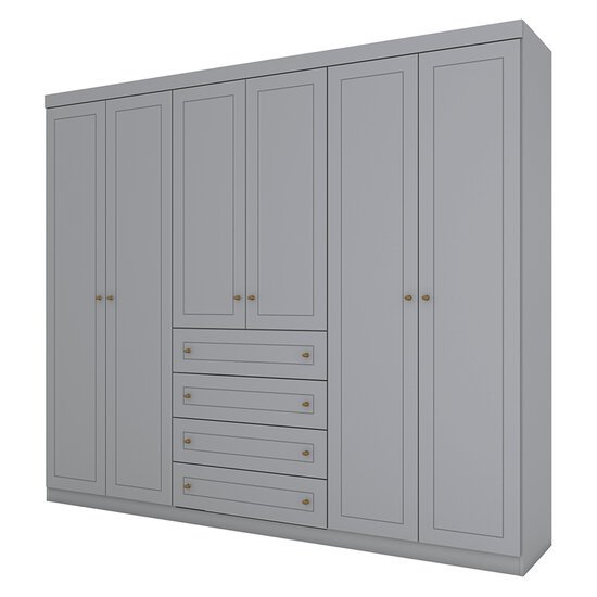 Guarda-Roupa / Roupeiro Henn Americano, 6 Portas, 4 Gavetas