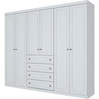 Guarda-Roupa / Roupeiro Henn Americano, 6 Portas, 4 Gavetas