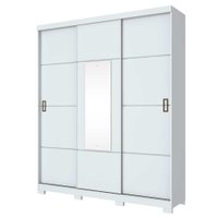 Guarda-Roupa / Roupeiro Henn Silver, 3 Portas de Correr, 2 Gavetas