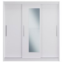 Guarda-Roupa / Roupeiro Decibal, 3 Portas de Correr, 3 Gavetas, Espelho - RP4330