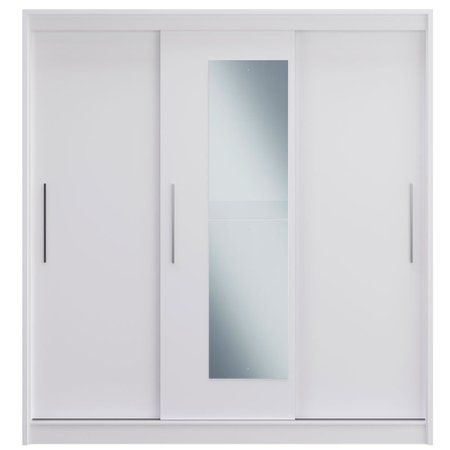 Guarda-Roupa / Roupeiro Decibal, 3 Portas de Correr, 3 Gavetas, Espelho - RP4330