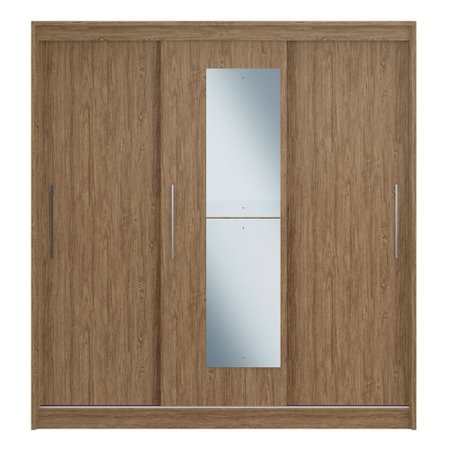 Guarda-Roupa / Roupeiro Decibal, 3 Portas de Correr, 3 Gavetas, Espelho - RP4330