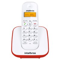 Telefone Sem Fio Intelbras com Identificador de Chamadas, Vermelho - TS3110