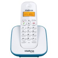 Telefone Sem Fio Intelbras com Identificador de Chamadas, Azul Claro - TS3110
