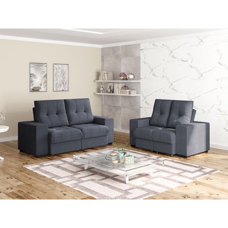 Sofá 4 Lugares Retrátil e Reclinável Linoforte Centaurus