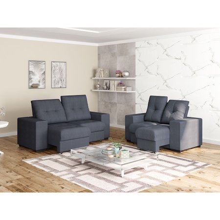 Sofá 4 Lugares Retrátil e Reclinável Linoforte Centaurus