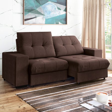 Sofá 4 Lugares Retrátil e Reclinável Linoforte Centaurus