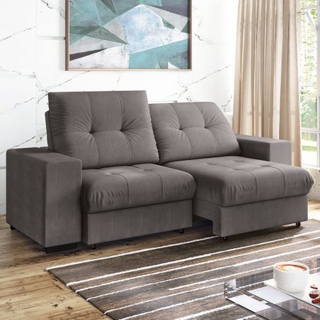 Sofá 4 Lugares Retrátil e Reclinável Linoforte Centaurus