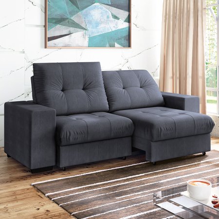 Sofá 4 Lugares Retrátil e Reclinável Linoforte Centaurus