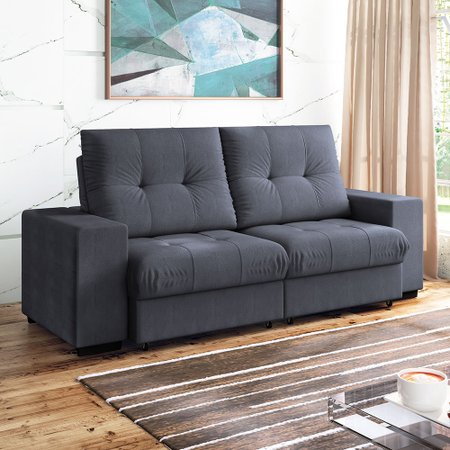 Sofá 4 Lugares Retrátil e Reclinável Linoforte Centaurus