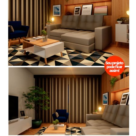 Sofa 4 Lugares Retratil e Reclinavel Linoforte Centaurus