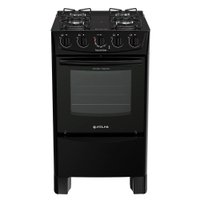 Fogão a Gás de Piso 4 Bocas Atlas Tropical Glass, Preto