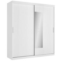 Guarda-Roupa / Roupeiro THB Smart Glass, 2 Portas de Correr, 2 Gavetas, Espelho