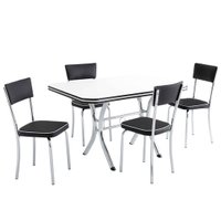 Conjunto de Mesa Retangular com 4 Cadeiras Unimóvel - 7716