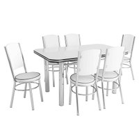 Conjunto de Mesa Retangular com 6 Cadeiras Unimóvel - 7730