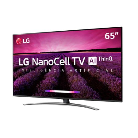 Smart TV Ultra HD 4K LED 65 LG NanoCell, 4 HDMI, 3 USB, Wi-Fi - 65SM8100PSA