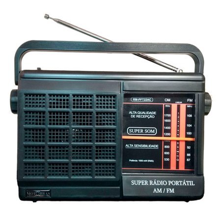 Rádio Portátil Motobras Dungão AM/FM 1000mW RMS - RM-PFT22AC