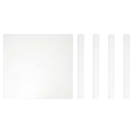 Mesa Mor de Plástico, Quadrada, Desmontável, Branco - 15151401