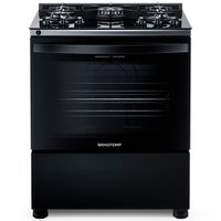 Fogão Brastemp 5 Bocas Preto com Turbo Chama com Mesa de Vidro Bivolt - BFS5VCE
