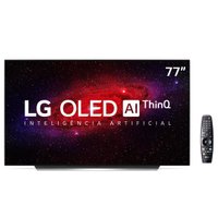 Smart TV LG 77" 4K OLED, HDR, ThinQAI, Smart Magic Google, Alexa - OLED77CXPSA