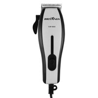Máquina de Cortar Cabelo Britânia Inox, 14 Watts, 4 Pentes de Corte, Preto
