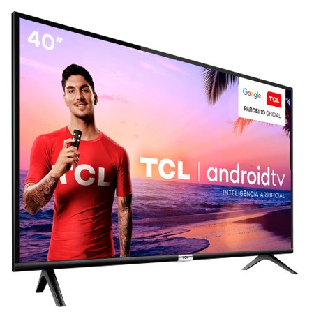 Android TV LED 40'' TCL, 2 HDMI, 1 USB, Wi-Fi, Bluetooth - 40S6500FS