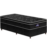 Conjunto Cama Box Solteiro de Molas Gazin Pérola Negra - 88x188