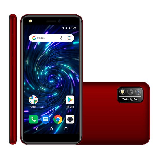 Smartphone Positivo Twist 4 Pro, 64GB, Dual Chip, Vermelho - S518