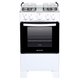 Fogão a Gás de Piso 4 Bocas Atlas Mônaco Plus, Mesa de Inox, Branco