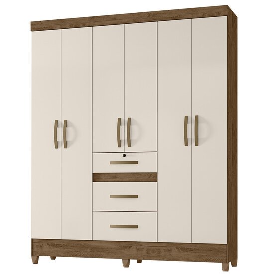 Guarda-Roupa / Roupeiro Itatiba Moval Móveis, 6 Portas, 3 Gavetas