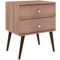 Mesa de Cabeceira Retrô MovelBento, 2 Gavetas, MDP - 3032