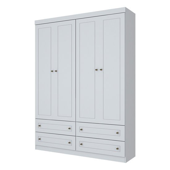 Guarda-Roupa / Roupeiro Henn Americano, 4 Portas, 4 Gavetas