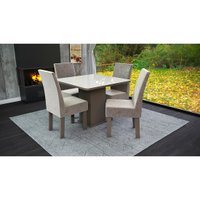 Conjunto Mesa com 4 Cadeiras Talismã Ônix, Madeira de Eucalipto
