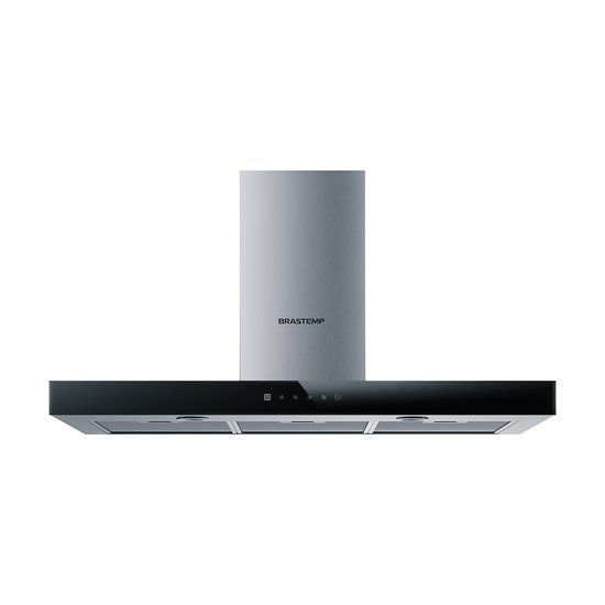 Coifa de Parede Brastemp Inox 5 e 6 bocas com Painel Touch on Glass - BAE90AR