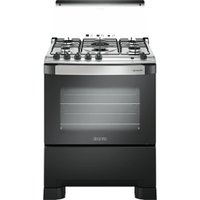 Fogão a Gás de Piso 5 Bocas Mueller Decorato G3, Mesa de Inox, Preto