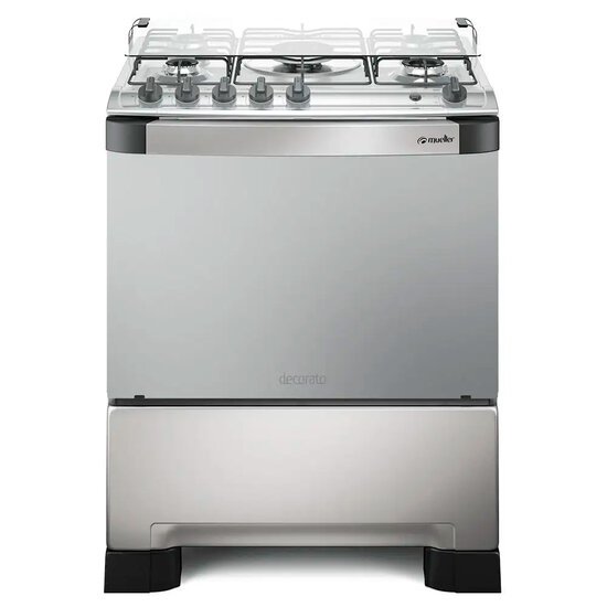 Fogão a Gás de Piso Mueller Decorato G3, 5 Bocas, Inox