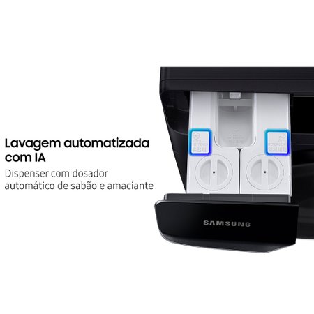 Lava e Seca Samsung, 18/10kg, Smart (Wi-Fi), Black Inox, 110V - WD18T