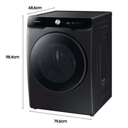 Lavadora de Roupas Samsung 18kg, Automática, Smart, Black Inox, 110V - WF18T